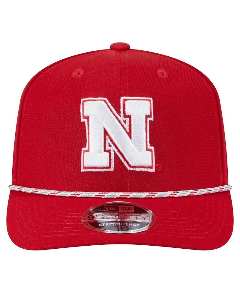 New Era Men's Scarlet Nebraska Huskers Game Day Multi-Rope 9SEVENTY Stretch-Snap Hat