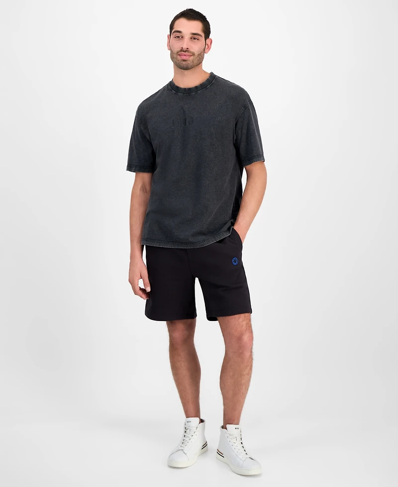 Hugo by Hugo Boss Men's Nebute Short Sleeve Crewneck Burnout Logo T-Shirt