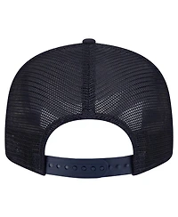 New Era Men's Navy Michigan Wolverines Split Panel 9FIFTY Snapback Trucker Hat