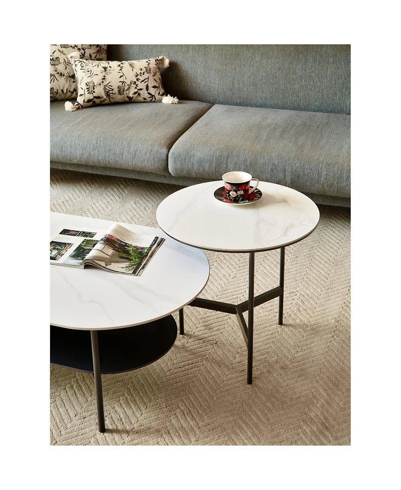 Streamdale Metal Accent End Table, Black, Small