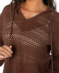 Roxy Juniors' Hippie Love Cotton-Blend Relaxed Sweater