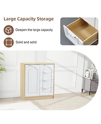Streamdale Freestanding Storage Cabinet with Adjustable Shelf and Removable Drawers