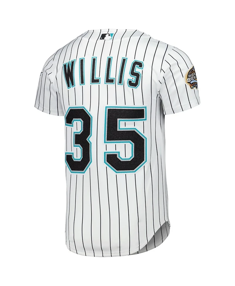 Mitchell & Ness Men's Dontrelle Willis White Florida Marlins Cooperstown Collection Authentic Jersey