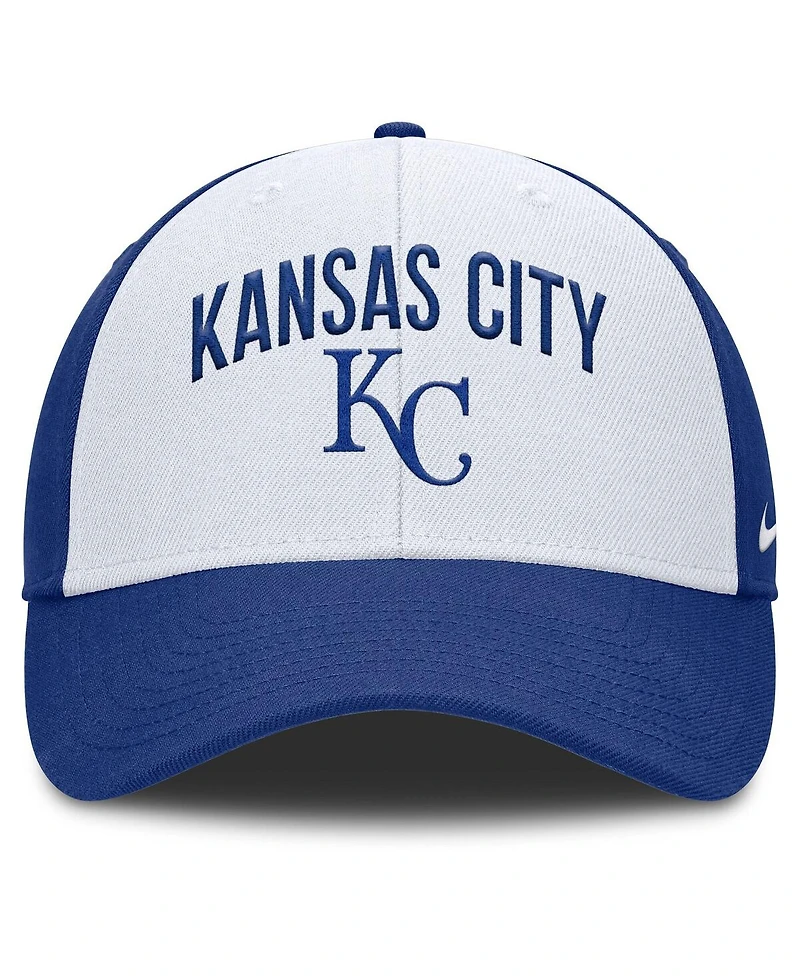 Nike Men's White/Royal Kansas City Royals Club Performance Adjustable Hat