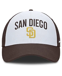 Nike Men's White/Brown San Diego Padres Club Performance Adjustable Hat
