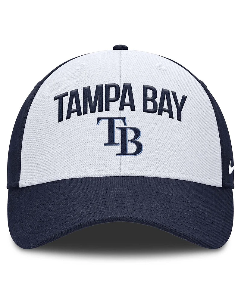 Nike Men's White/Navy Tampa Bay Rays Club Performance Adjustable Hat