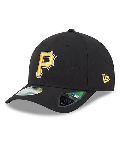 New Era Men's Black Pittsburgh Pirates Player Replica 9FORTY Adjustable Hat