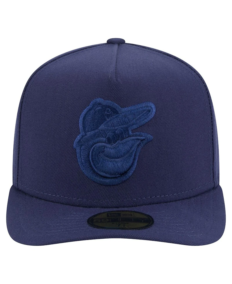 New Era Men's Navy Baltimore Orioles Color Pack A-Frame 59FIFTY Fitted Hat