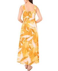 Women's Square-Neck Smocked-Back Sleeveless Maxi Dress