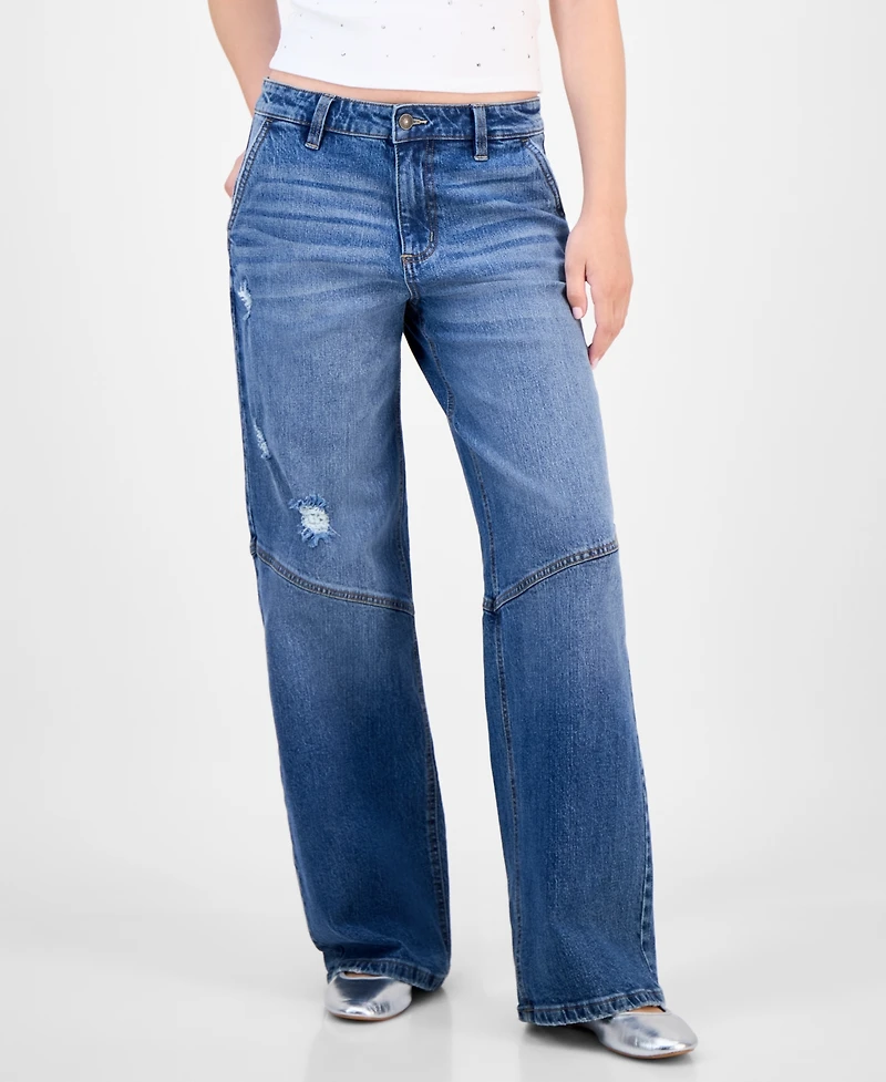Celebrity Pink Juniors' Slouchy Skater Wide-Leg Jeans