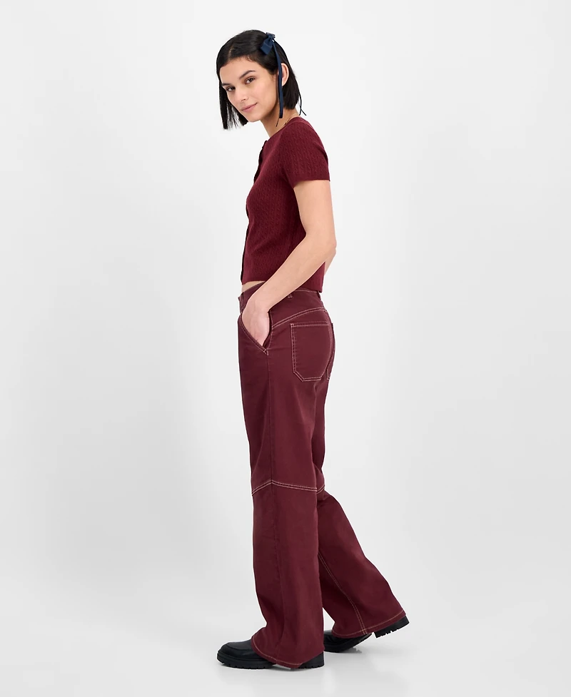 Celebrity Pink Juniors' Slouchy Skater Wide-Leg Jeans