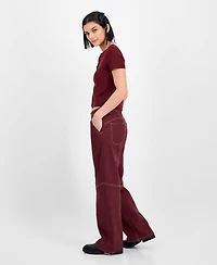 Celebrity Pink Juniors' Slouchy Skater Wide-Leg Jeans