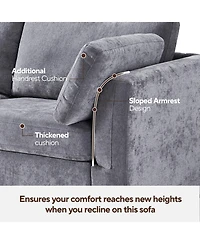 Streamdale modular sofa whitechenille fabric, simple and grand, the seat and back is very soft. this is also a Knock Down sofa