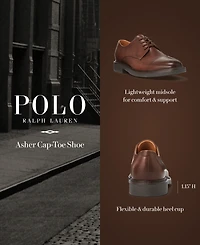 Polo Ralph Lauren Men's Asher Leather Cap-Toe Dress Shoe
