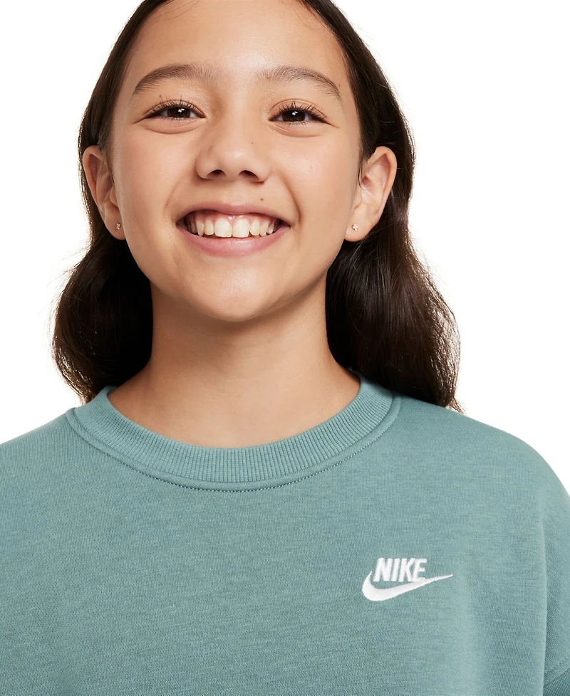 Nike Big Girls Sportswear Club Fleece Oversized-Fit Sweatshirt