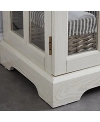 Streamdale Elegant Led Curio Cabinet Adjustable Shelves, Retro Display, Home Storage