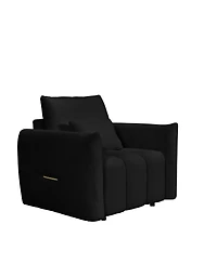 Streamdale Modern Teddy Fabric Sofa with Pillow