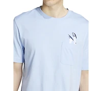 adidas Men's Slide Regular-Fit Embroidered Graphic Pocket T-Shirt