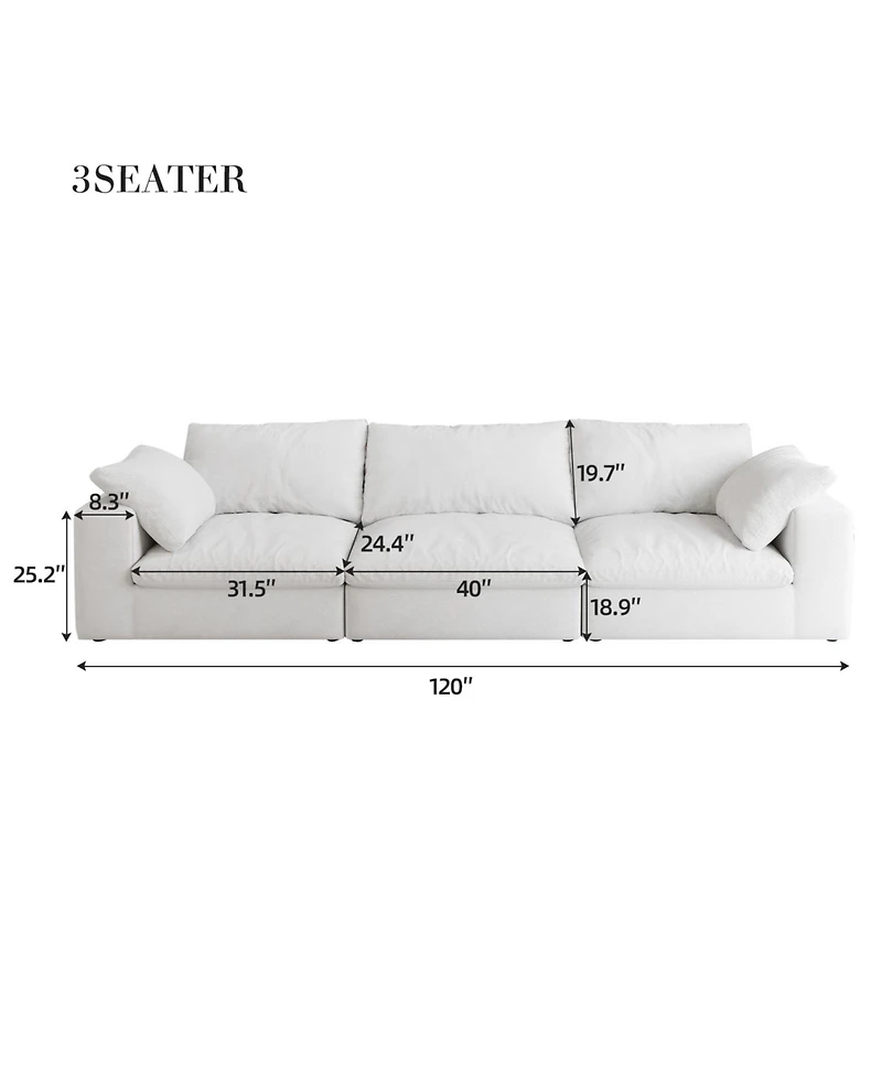 Streamdale Oversized Down-Filled Cloud Modular Sofa