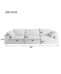 Streamdale Oversized Down-Filled Cloud Modular Sofa
