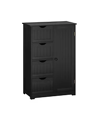 Standing Indoor Wooden Cabinet with 4 Drawers