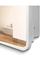 Streamdale Furniture Streamdale White Metal Medicine Cabinet with Mirror (24x32)