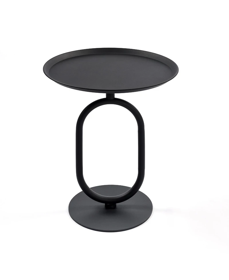 Streamdale Metal End Table, Round Side Table, Small Coffee Table for Living Room
