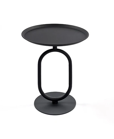Streamdale Metal End Table, Round Side Table, Small Coffee Table for Living Room