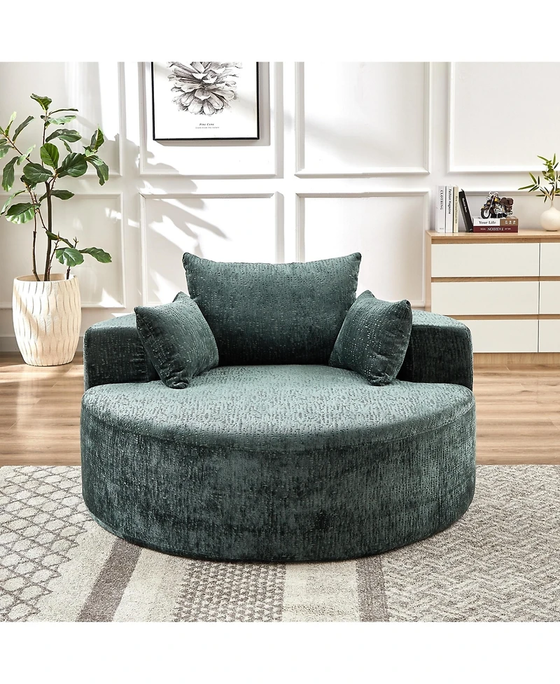 Streamdale Chenille Sofa Sleeper, 55'', Assembly-Free, Modern Lounge Chair