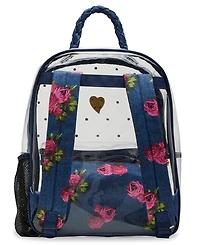 Betsey Johnson Clear Denim With Pouch Medium Backpack