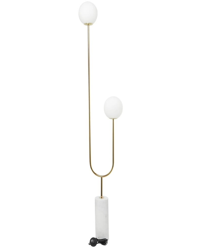 Rosemary Lane 73" Metal Curved Orb 2 Light Room Floor Lamp