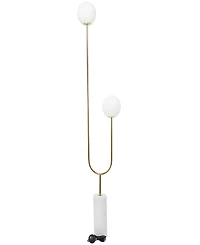 Rosemary Lane 73" Metal Curved Orb 2 Light Room Floor Lamp