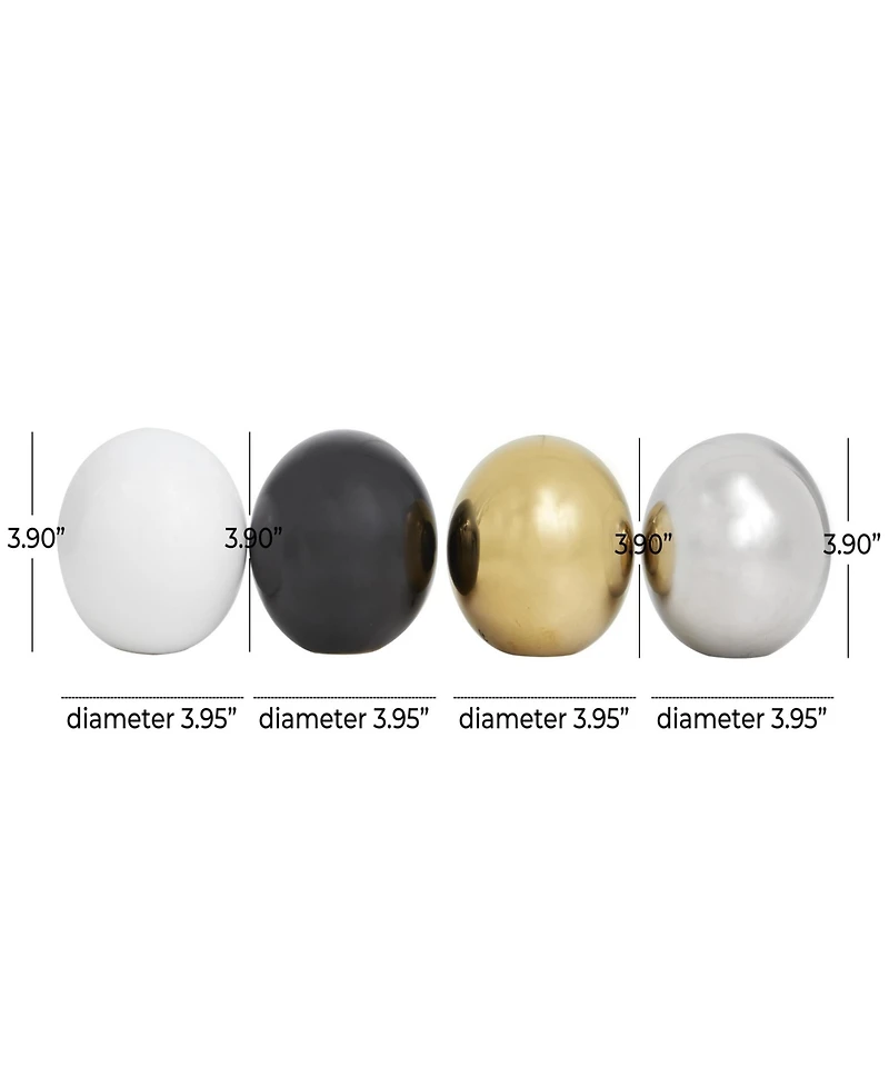 Rosemary Lane 4" Ceramic Orbs Vase Filler, Set of 4