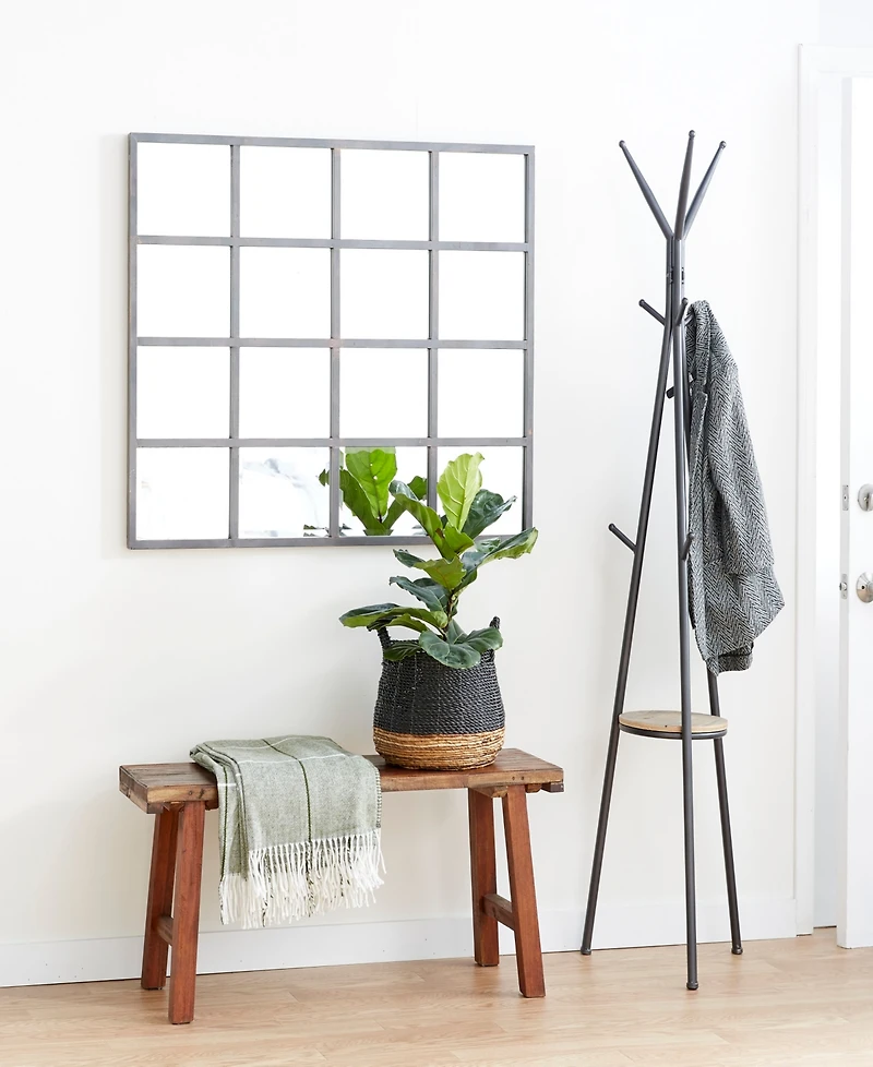 Rosemary Lane 45" Metal Window Pane Inspired Room Wall Mirror
