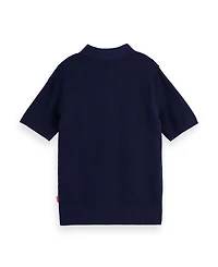 Scotch & Soda Little and Big Boys Structured Knitted Polo Shirt