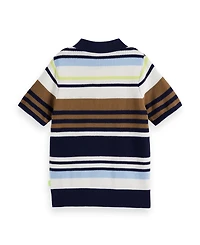 Scotch & Soda Little and Big Boys Structured Knitted Polo Shirt