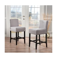 Streamdale Elegant Comfort 26-Inch Counter Stools with Soft Upholstery (Set of 2)