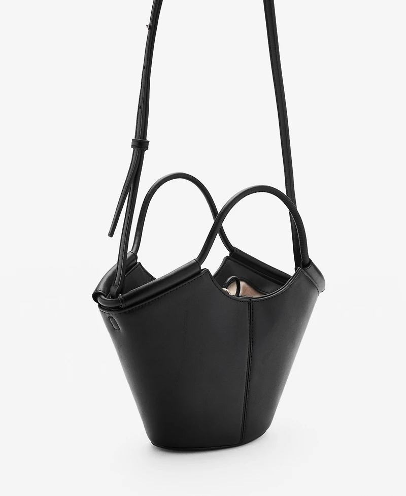 Mango Women's Mini Shopper-Style Shoulder Bag