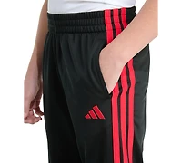 adidas Big Boys Elastic-Waistband 3-Stipe Tricot Jogger Pants