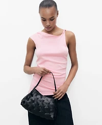 Mango Women's Asymmetrical Fine-Knit Top