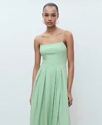 Mango Women's Pleated A-Line Dress