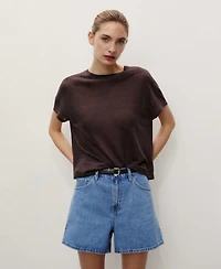 Mango Women's High-Rise Denim Shorts