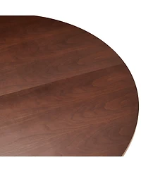 Streamdale 47" Walnut Veneer Dining Table for 4, Farmhouse Style, Wood Base