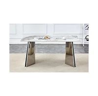 Streamdale Pandora Patterned Dining Table with Butterfly Legs (63"x31.5x30")