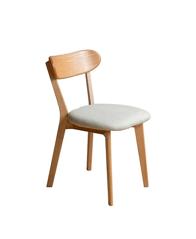 Streamdale Solid Oak Dining Chair, North American, Fas Grade, Natural Wood, Dirt-Free, Simple, Elegant Style