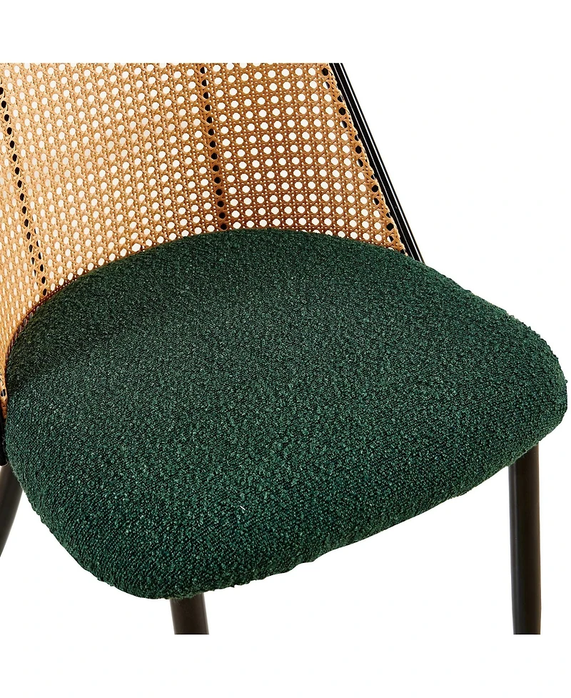 Streamdale Boucle and Cane Dining Chairs (Set of 4)