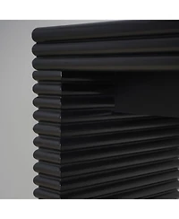 Streamdale Furniture Modern Black Ribbed Console Table