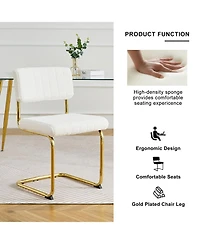 Streamdale Modern Light Luxury Dining Chair (Set of 4)