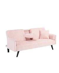 Streamdale Minimalist style, straight-line corduroy sofa suitable for sitting and lying in the living room and bedroom