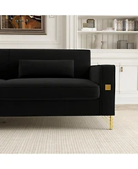 Streamdale Black 2 Seater Sofa